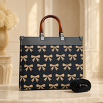 Bow Bag With Acrylic Handle With Long belt
