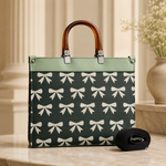 Bow Bag With Acrylic Handle With Long belt