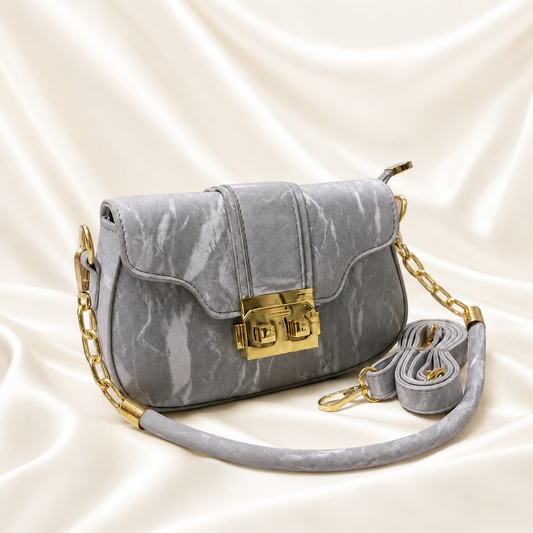 Grey Marble Shoulder Bag