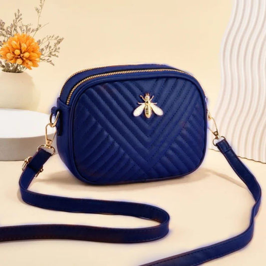 Honeybee Quilted Crossbody Bag
