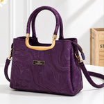 Textured Marble Pattern Top-Handle Satchel