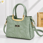 Textured Marble Pattern Top-Handle Satchel