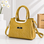 Textured Marble Pattern Top-Handle Satchel