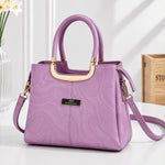 Textured Marble Pattern Top-Handle Satchel