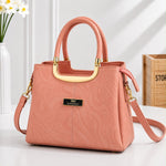 Textured Marble Pattern Top-Handle Satchel