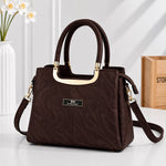 Textured Marble Pattern Top-Handle Satchel