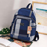 Ruimoti Plaid Casual Nylon Backpack