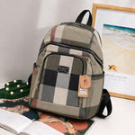 Ruimoti Plaid Casual Nylon Backpack