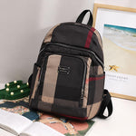 Ruimoti Plaid Casual Nylon Backpack