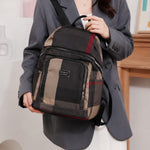 Ruimoti Plaid Casual Nylon Backpack