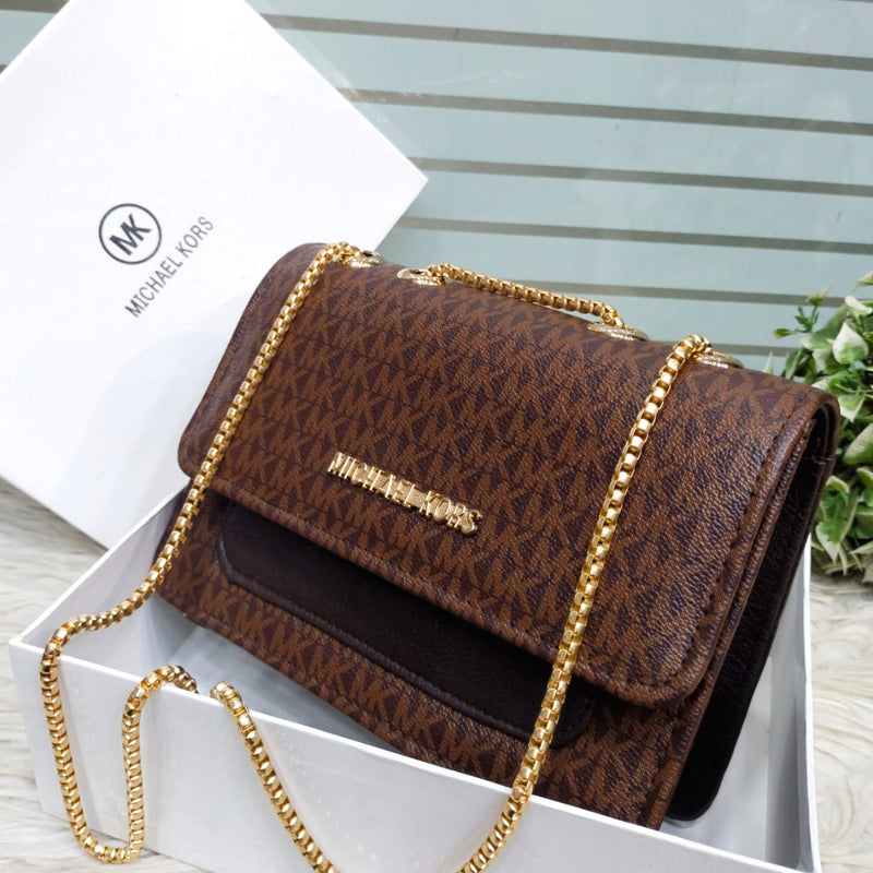 Designer Monogram Convertible Chain Shoulder Bag