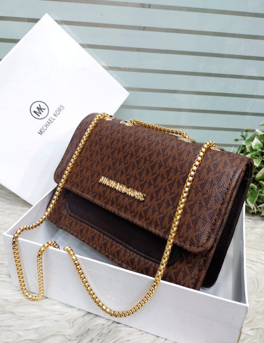 Designer Monogram Convertible Chain Shoulder Bag
