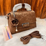 Elegant Floral Charm Structured Handbag