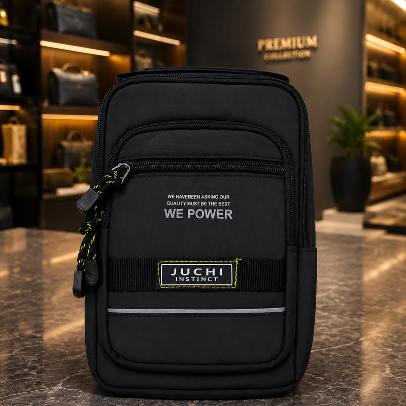 UCHI INSTINCT Black Utility Sling Bag
