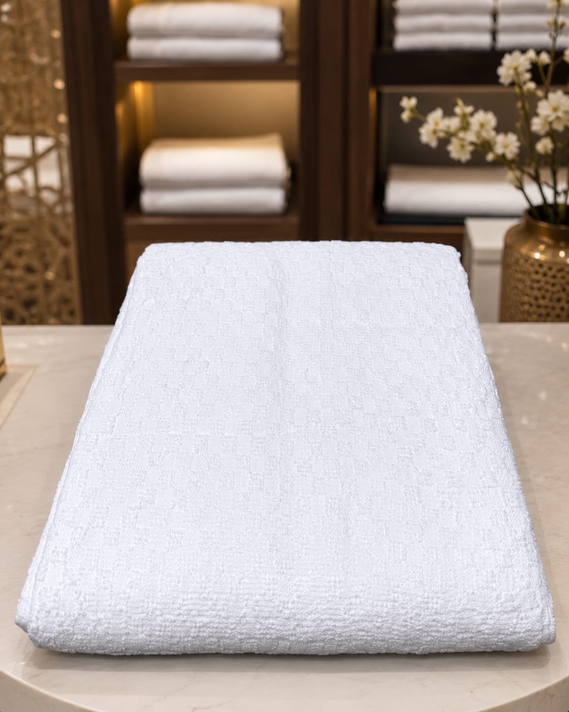 Luxury Checkered Pattern Cotton Ihram Set