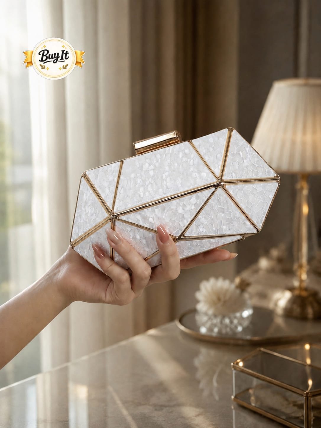 Geometric Acrylic Evening Clutch
